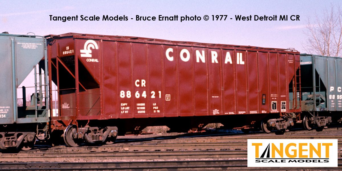 Tangent Scale Models HO 28113-04 DSI 4700 Covered Hopper Conrail 959H 'Repaint 1976' CR #886402
