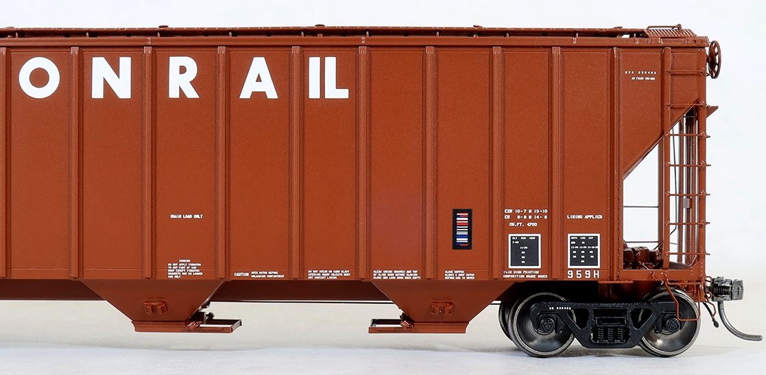 Tangent Scale Models HO 28113-06 DSI 4700 Covered Hopper Conrail 959H  'Repaint 1976' CR #886444