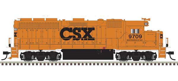 Atlas Master Silver HO 10004004 EMD GP40 Diesel Locomotive with Ditch Lights DCC Ready CSX 'MOW' #9709