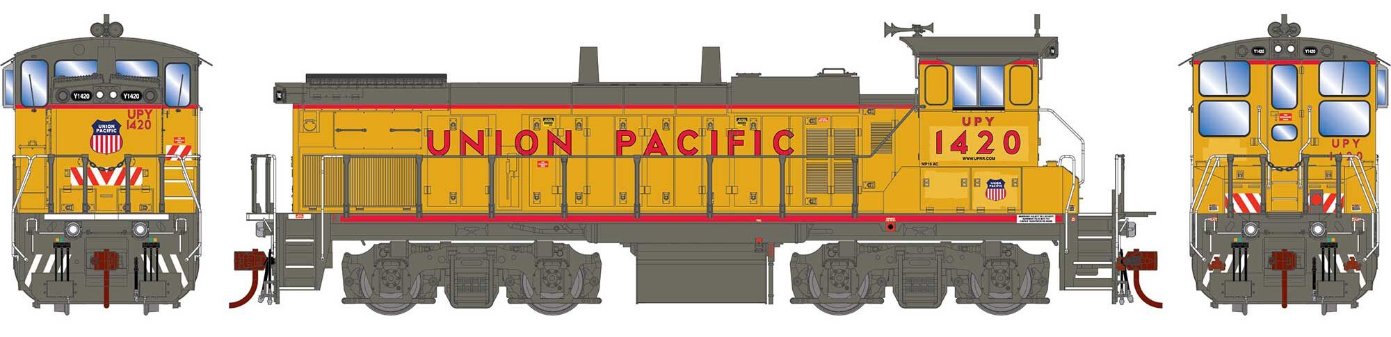 Athearn Genesis 2.0 HO ATHG74525 DCC Ready EMD MP15AC Locomotive Union Pacific UPY #1420