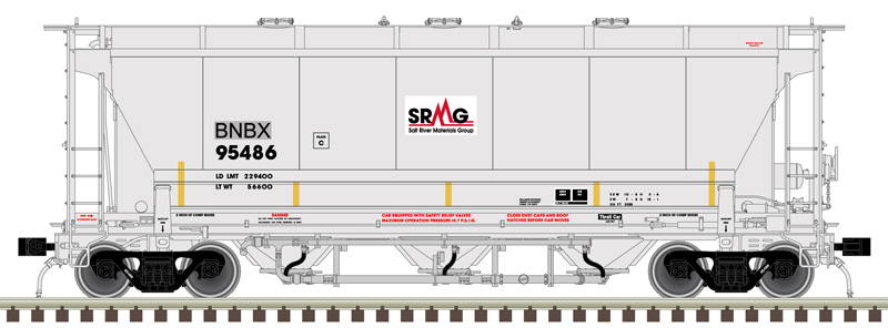 Atlas Master Plus HO 20006834 Trinity 3230 3-Bay Covered Hopper Greenbrier Management Services BNBX #95486