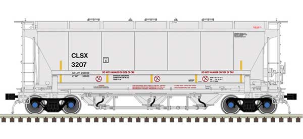 Atlas Master Plus HO 20006849 Trinity 3230 3-Bay Covered Hopper Cargill Salt CLSX #3202