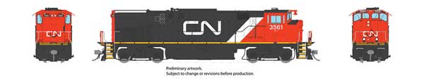 Rapido Trains Inc HO 33021 DCC Ready MLW M420 Locomotive Canadian National MR-20c 'North America Scheme w/Larger Noodle' CN #3561