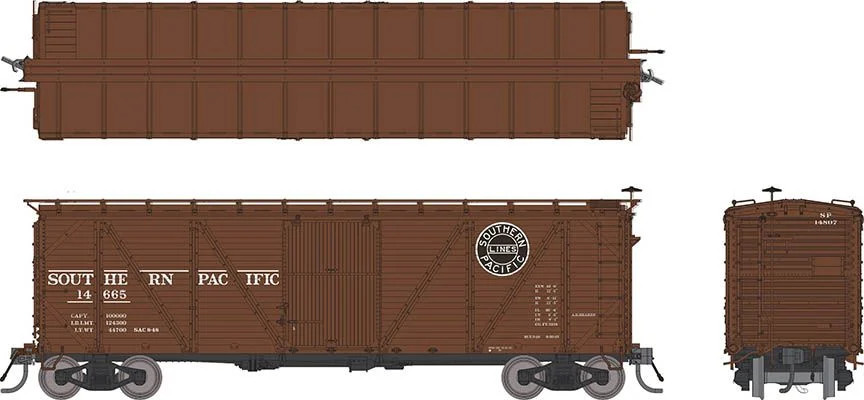 Rapido Trains Inc HO 171002-14478 Southern Pacific B-50-15 Boxcar '1946 to 1952 scheme' As Built w/ Murphy Roof SP #14478