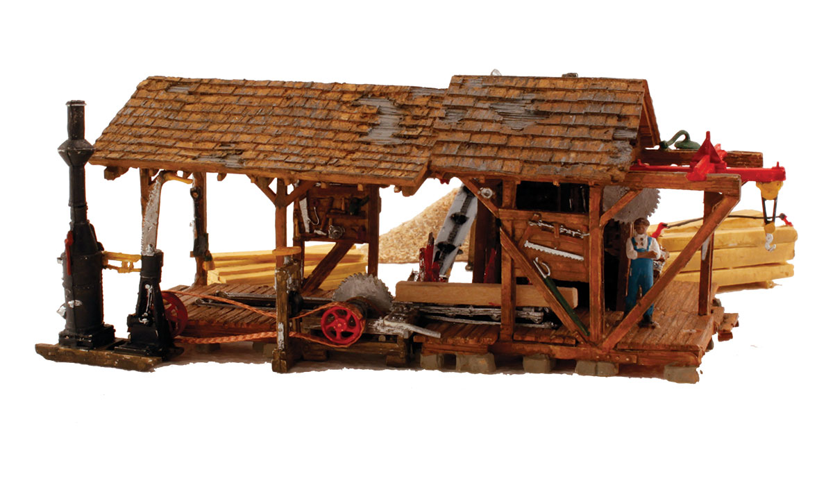 Woodland Scenics HO BR5044 Built Up Buzz's Sawmill - Assembled