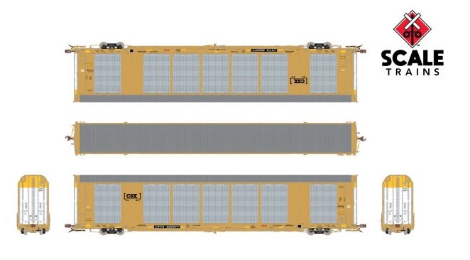 ScaleTrains Rivet Counter HO SXT38883 Gunderson Multi-Max Autorack CSX Boxcar Logo CTTX #692613