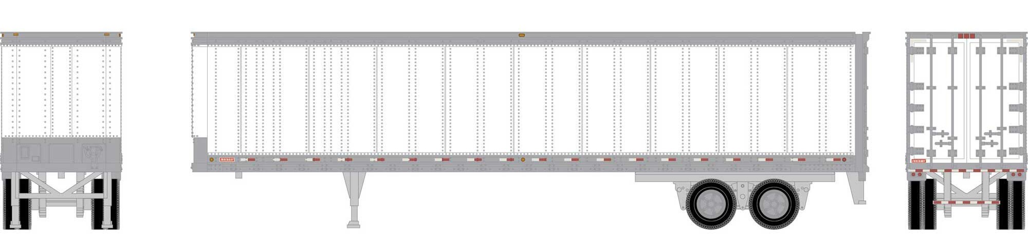 Athearn HO ATH29079 45' Smooth Side Trailer White
