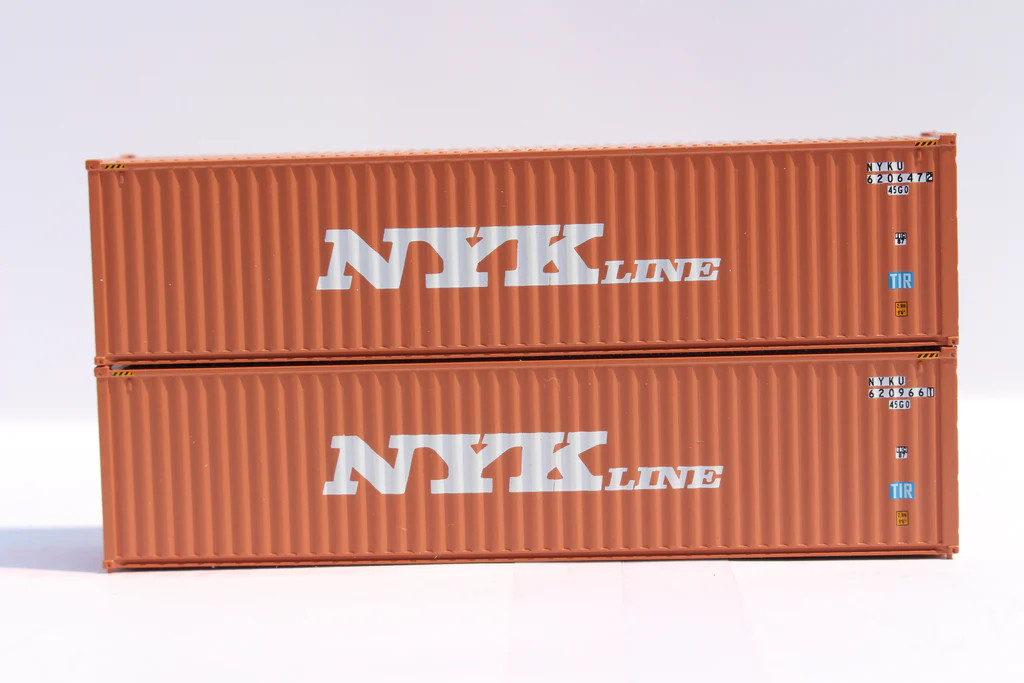 Jacksonville Terminal Company N 405061 40' High Cube Corrugated-side Containers NYK LINE - 2-Pack