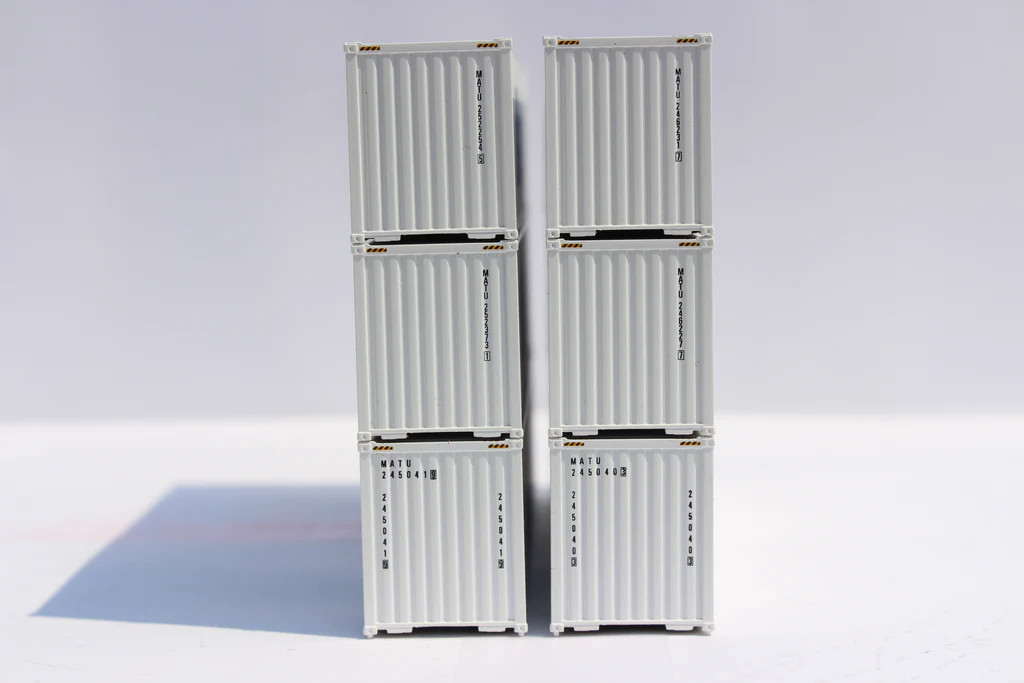 Jacksonville Terminal Company N 405195 40' High Cube Corrugated-side Containers MATSON 'mixed scheme' - 6 Pack
