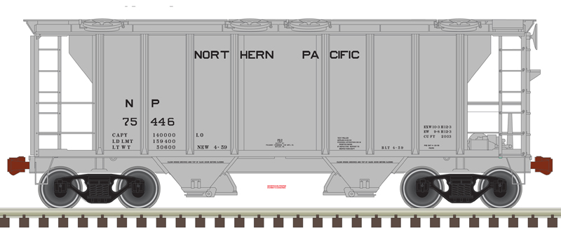 Atlas Trainman HO 20006566 PS-2 Covered Hopper Car Northern Pacific NP #75446