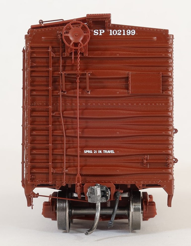 Tangent Scale Models HO 23120-08 Pullman-Standard Southern Pacific Lines Postwar 40’6” Box Car w/ 7′ Door Southern Pacific Brown B-50-28 'Delivery 1950+' SP #102297
