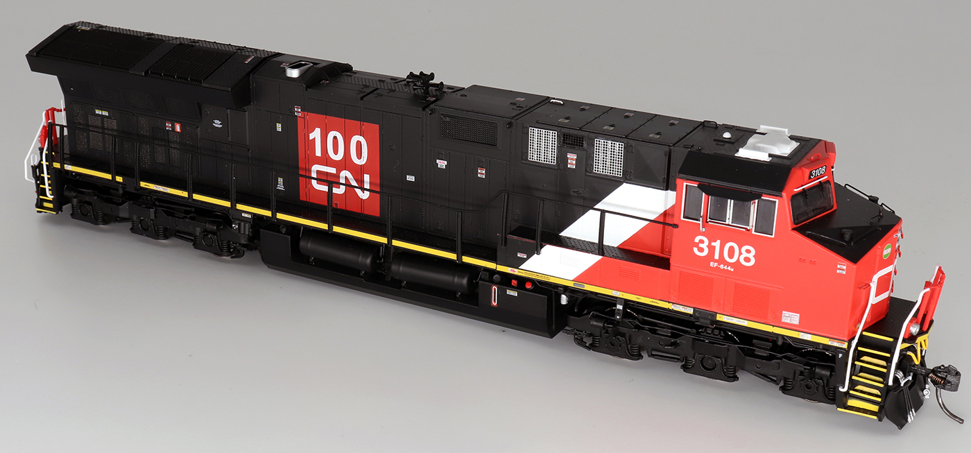 Intermountain HO 497108S-02 DCC/ESU LokSound 5 Equipped GE ET44AC 'Tier 4' Locomotive Angled Exhaust Canadian National '100th Anniversary' CN #3221