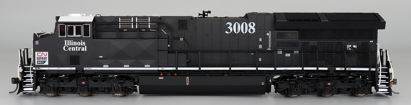 Intermountain HO 497112-01 DCC/ESU LokPilot 5 Equipped GE ET44AC 'Tier 4' Locomotive Square Exhaust Canadian National Heritage 'Illinois Central' CN #3008