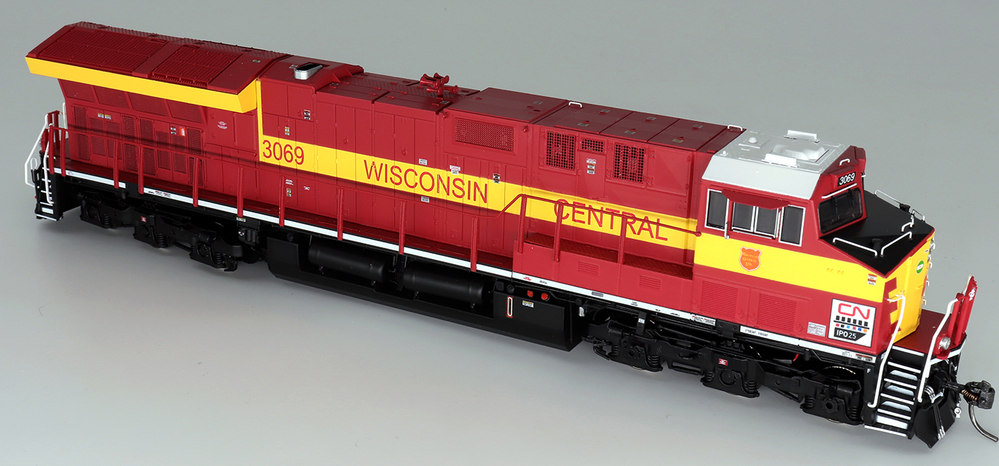 Intermountain HO 497113-01 DCC/ESU LokPilot 5 Equipped GE ET44AC 'Tier 4' Locomotive Angled Exhaust Canadian National Heritage 'Wisconsin Central' CN #3069