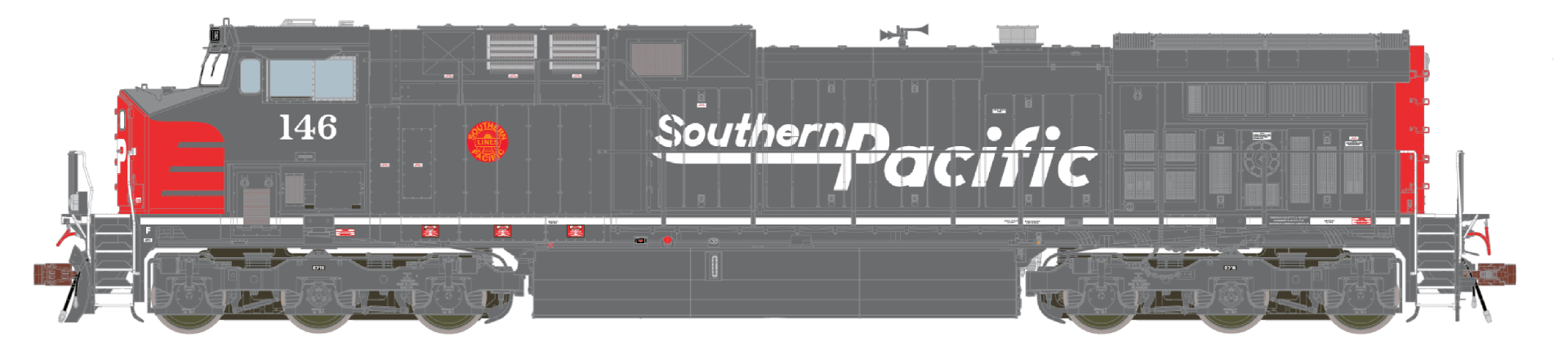 ScaleTrains Rivet Counter HO SXT38478 DCC Ready GE AC4400CW Southern Pacific 'Speed Lettering' SP #142