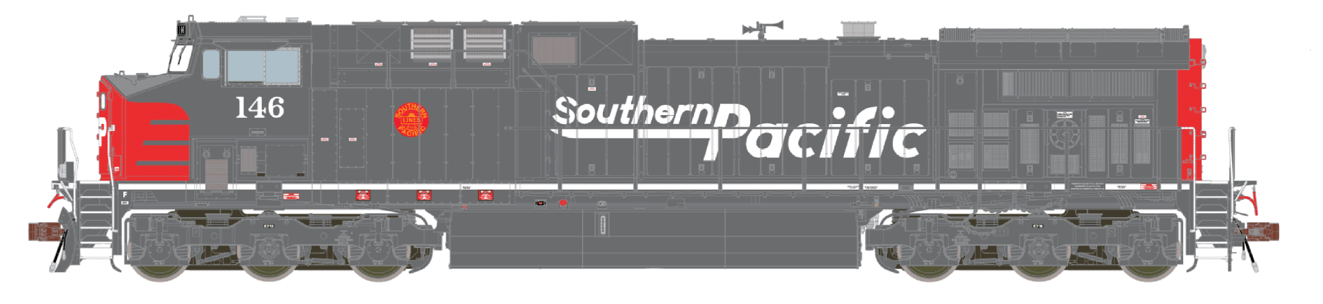 ScaleTrains Rivet Counter HO SXT38482 DCC Ready GE AC4400CW Southern Pacific 'Speed Lettering' SP #163