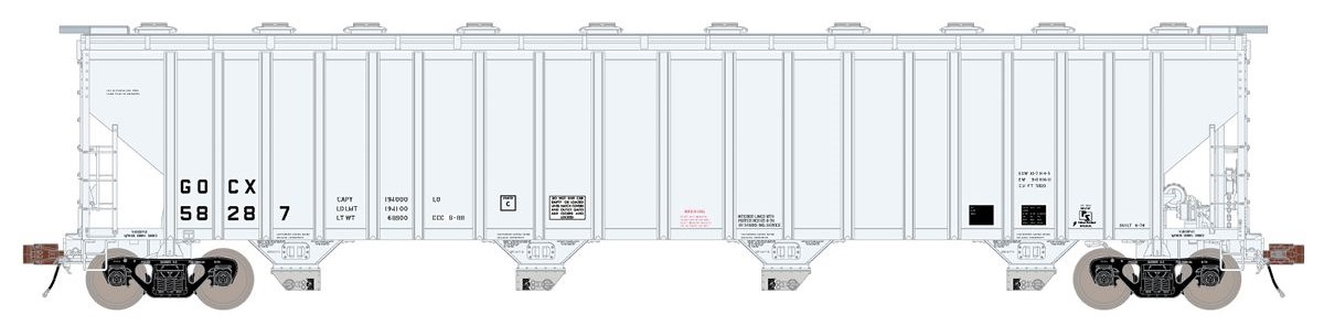 ScaleTrains Rivet Counter HO SXT33680 Pullman-Standard 5820 Covered Hopper Gulf Oil GOCX #58264