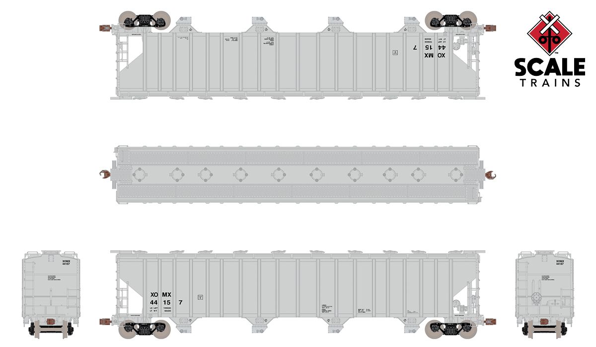 ScaleTrains Operator HO SXT11412 Pullman-Standard 5820 Covered Hopper Exxon-Mobil XOMX #44199