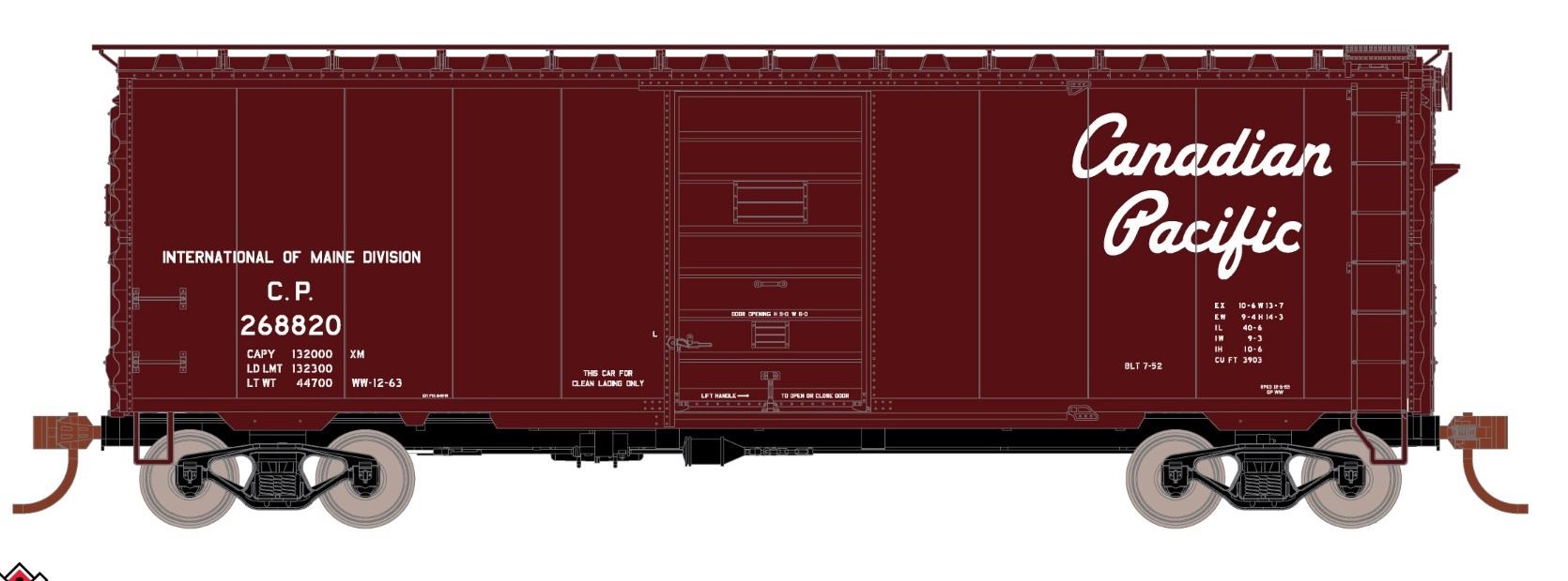 ScaleTrains Kit Classics HO SXT1224 Pullman-Standard 40' PS-1 Boxcar Canadian Pacific CP #268820