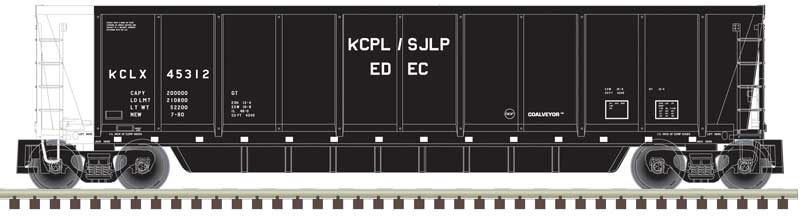 Atlas Master N 50006381 Coalveyor Bathtub Gondola Kansas City Power & Light SJLP KCLX #45312