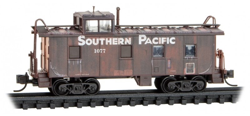 Micro Trains Line N 983 05 054 36' Riveted Steel Cupola Caboose Weathered Southern Pacific - 3 Pack - Jewel Cases