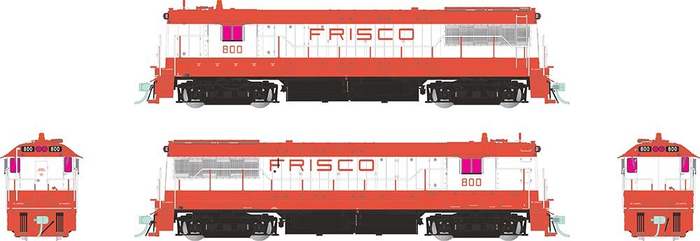 Rapido Trains Inc HO 35528 DCC/ESU Loksound Equipped GE U25B Locomotive High Hood St. Louis-San Francisco 'Frisco' SLSF #804