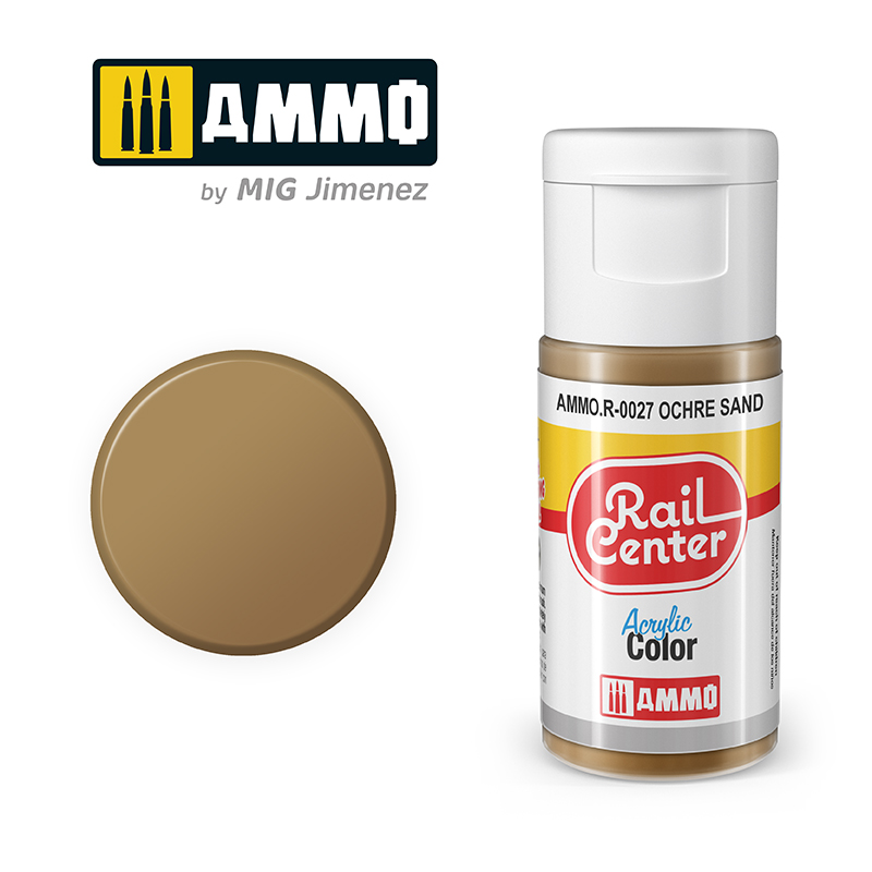 AMMO RailCenter Acrylic Color AMMO.R-0027 OCHER SAND- 15ml Bottle