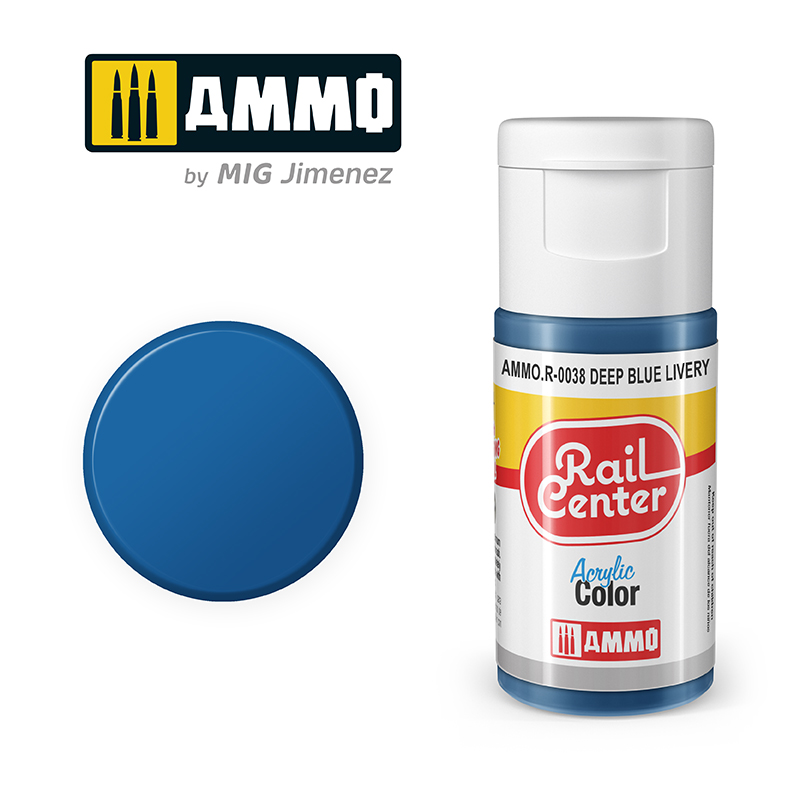 AMMO RailCenter Acrylic Color AMMO.R-0038 DEEP BLUE LIVERY - 15ml Bottle