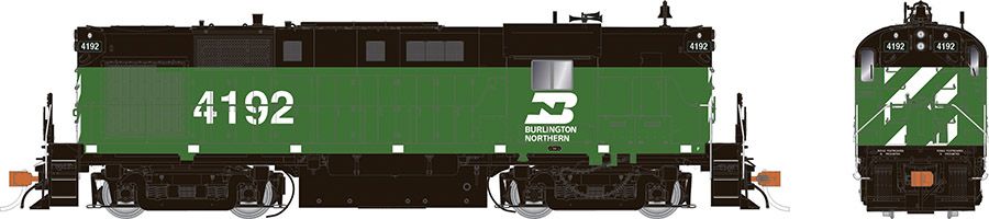 Rapido Trains Inc HO 31055 DCC Ready ALCo RS-11 Locomotive Burlington Northern 'Green and Black' BN #4195