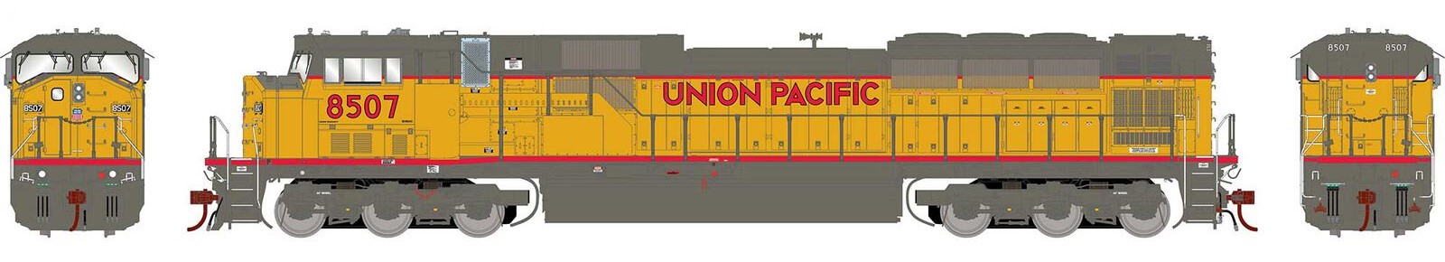 Athearn Genesis G2 HO ATHG27321 DCC/Tsunami 2 Equipped SD90MAC-H Phase I Locomotive Union Pacific UP #8507