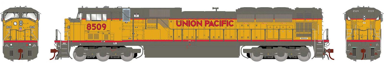 Athearn Genesis G2 HO ATHG27325 DCC/Tsunami 2 Equipped SD90MAC-H Phase I Locomotive Union Pacific UP #8509