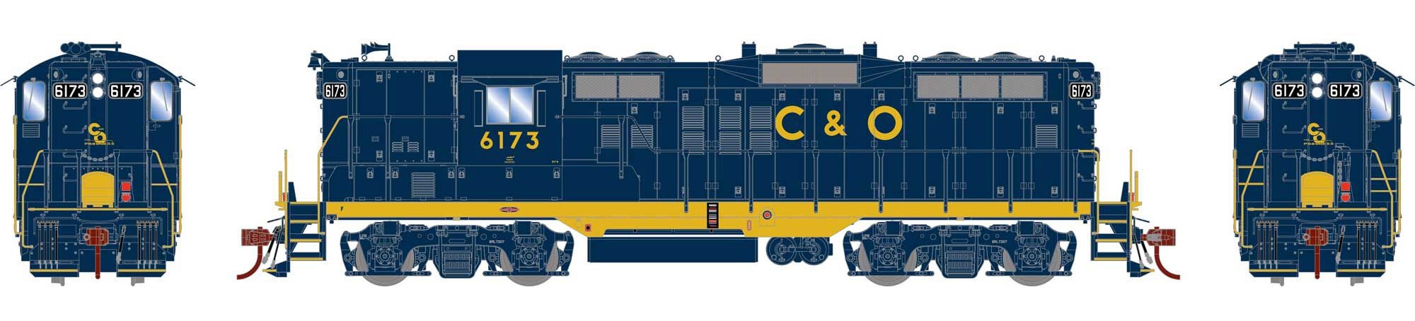 Athearn Genesis HO ATHG82269 DCC Ready GP9 Locomotive C&O #6173