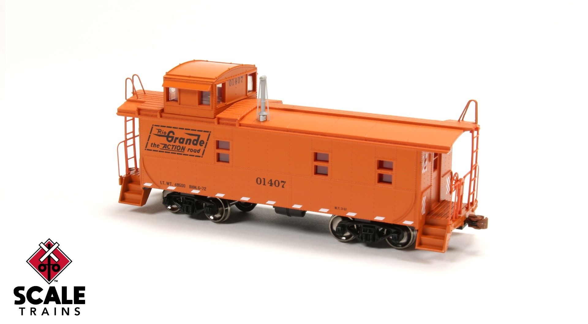 ScaleTrains Kit Classics HO SXT1279 Steel Cupola Caboose Rio Grande 'The Action Road' #1419