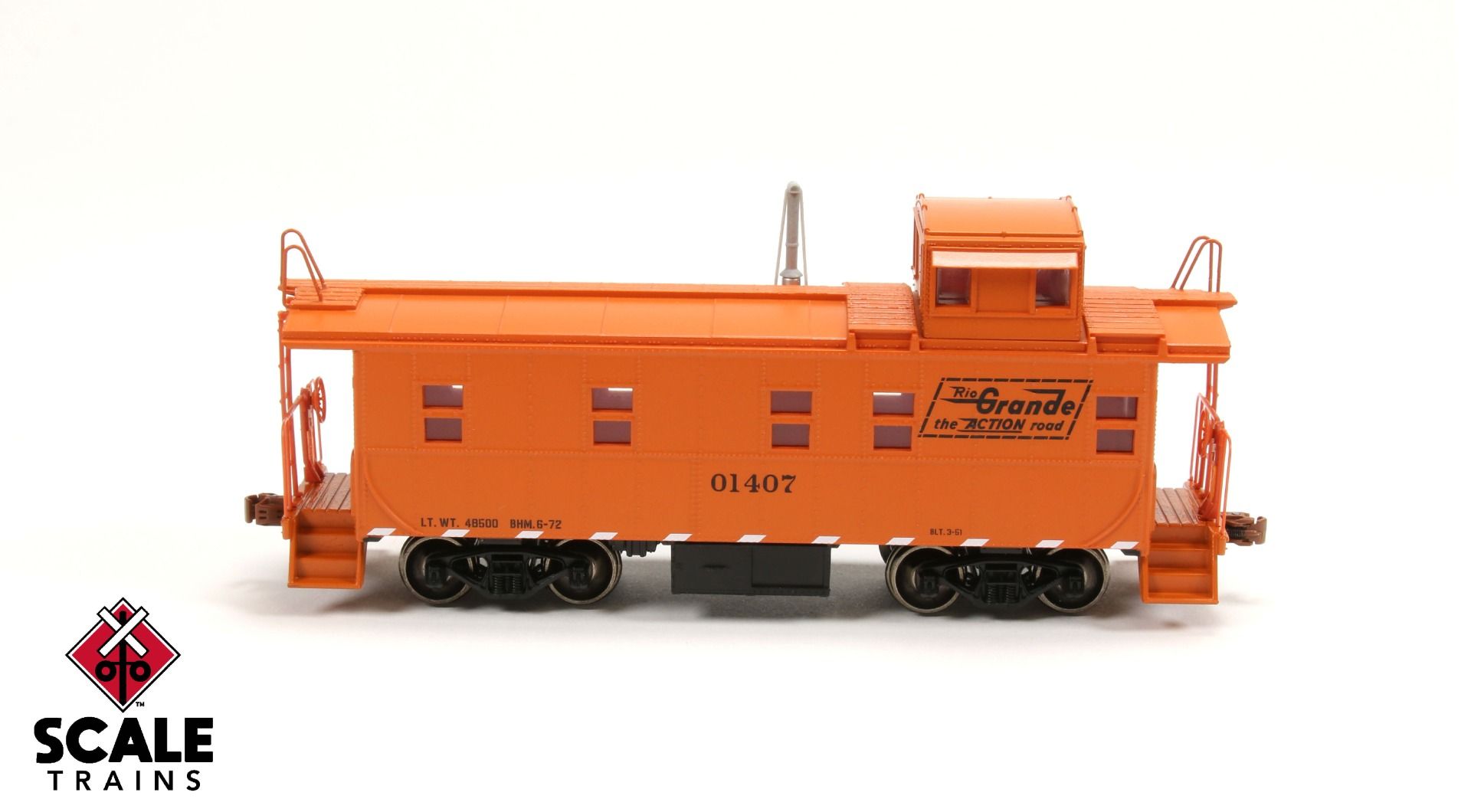 ScaleTrains Kit Classics HO SXT1280 Steel Cupola Caboose Rio Grande 'The Action Road' #1440