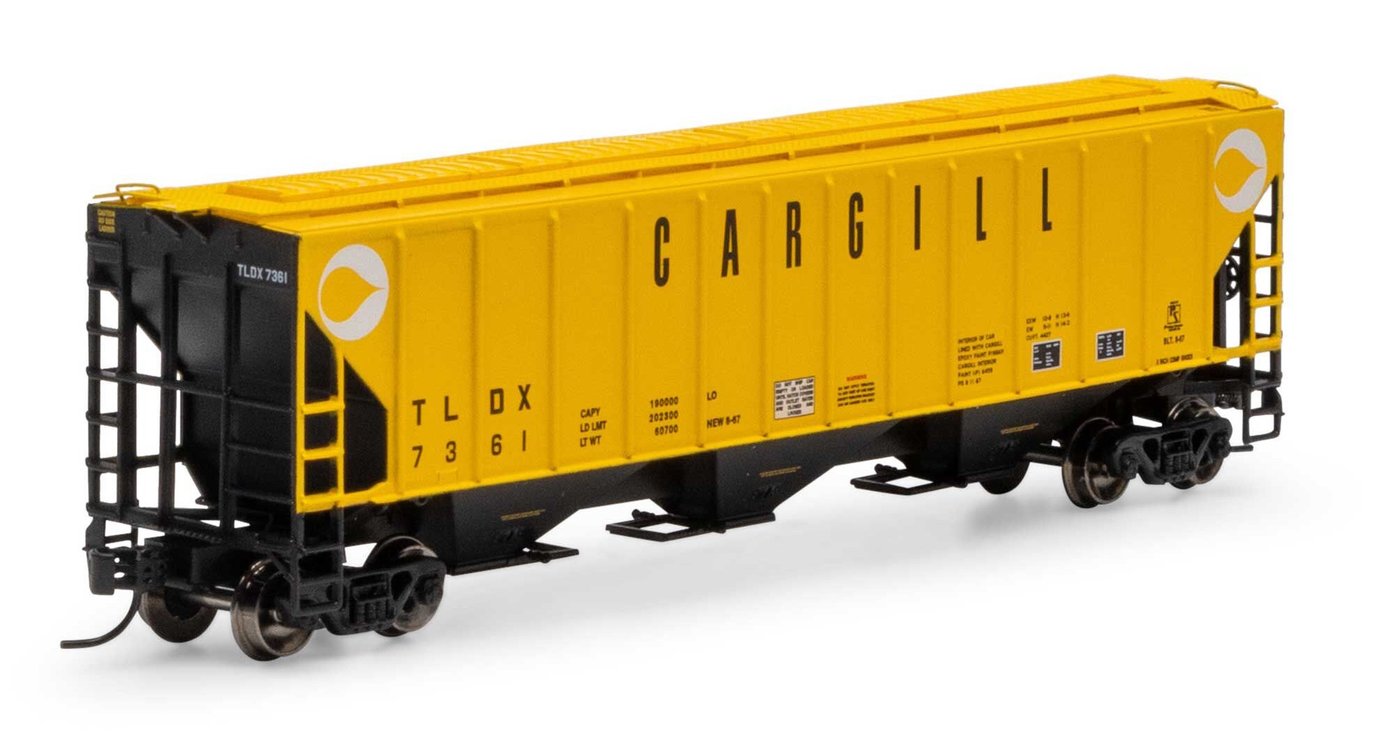 Athearn N ATH27401 PS 4427 Covered Hopper Cargill TLDX #7361