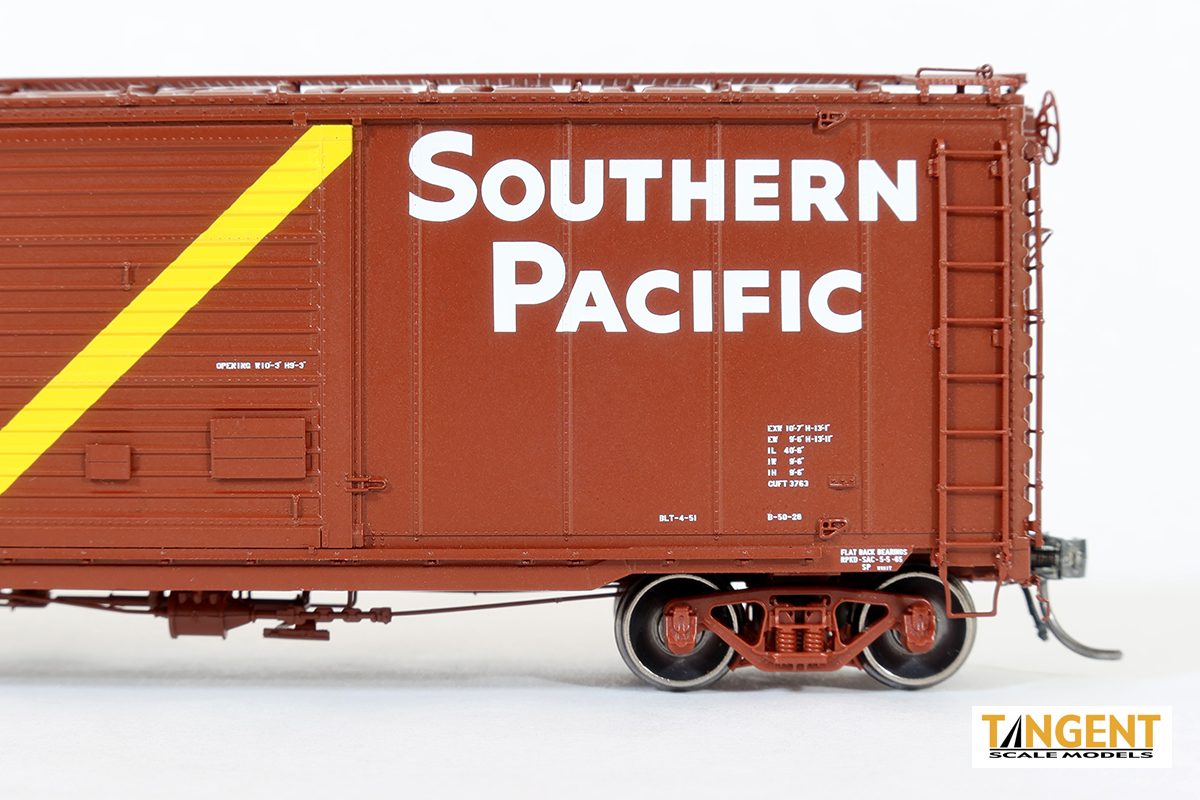 Tangent Scale Models HO 23010-04 SP Sacramento Shops Rebuilt 40-Foot Box Car With 10-Foot Doors 'Southern Pacific Brown Repaint 1965+' SP #177836