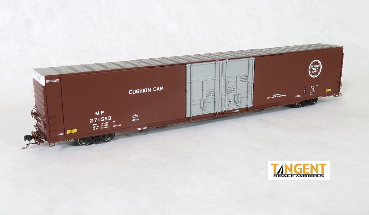 Tangent Scale Models HO 25031-01 Greenville 86' Double Plug Door Box Car 'Original 1968' Missouri Pacific ‘Buzzsaw’ MP #271513