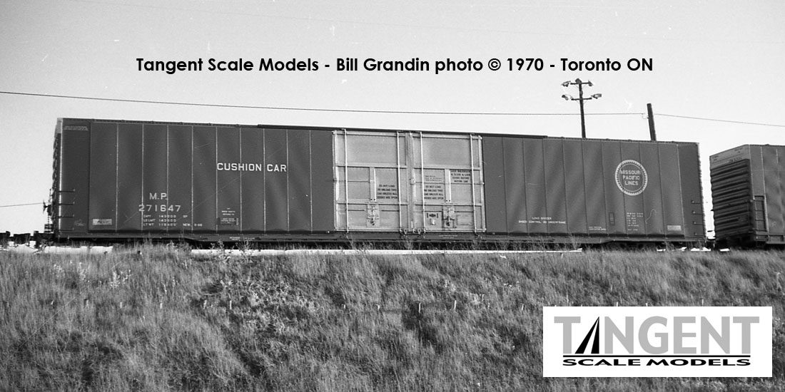 Tangent Scale Models HO 25031-01 Greenville 86' Double Plug Door Box Car 'Original 1968' Missouri Pacific ‘Buzzsaw’ MP #271513