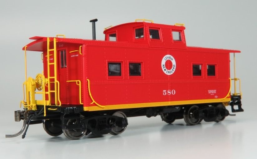 Rapido Trains Inc HO 144007 Northeastern-style Steel Caboose Lehigh & New England 'Red Scheme' LNE #580