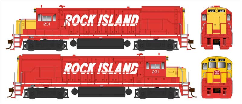 Bowser Executive Line HO 25165 DCC Ready GE U25B Phase IV Locomotive Rock Island 'Billboard Lettering' RI #227