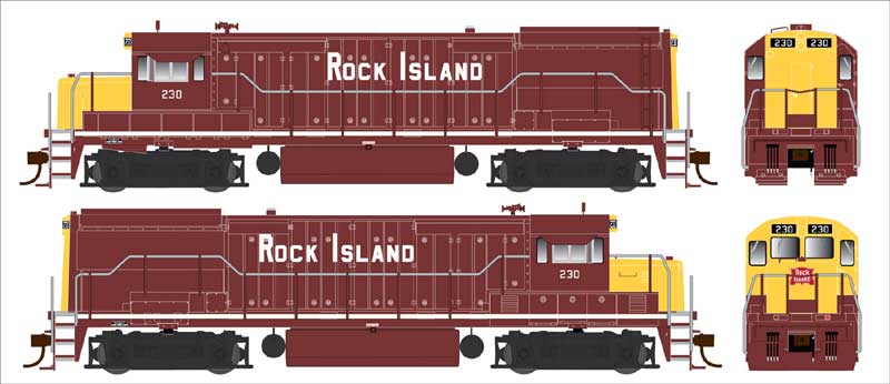 Bowser Executive Line HO 25171 DCC/Loksound V5 Equipped GE U25B Phase IV Locomotive Rock Island RI #226