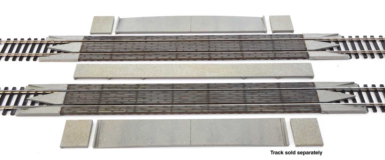 WalthersTrack HO 948-83113 Modern Wood Crossing w/Rerailer Ends - Kit