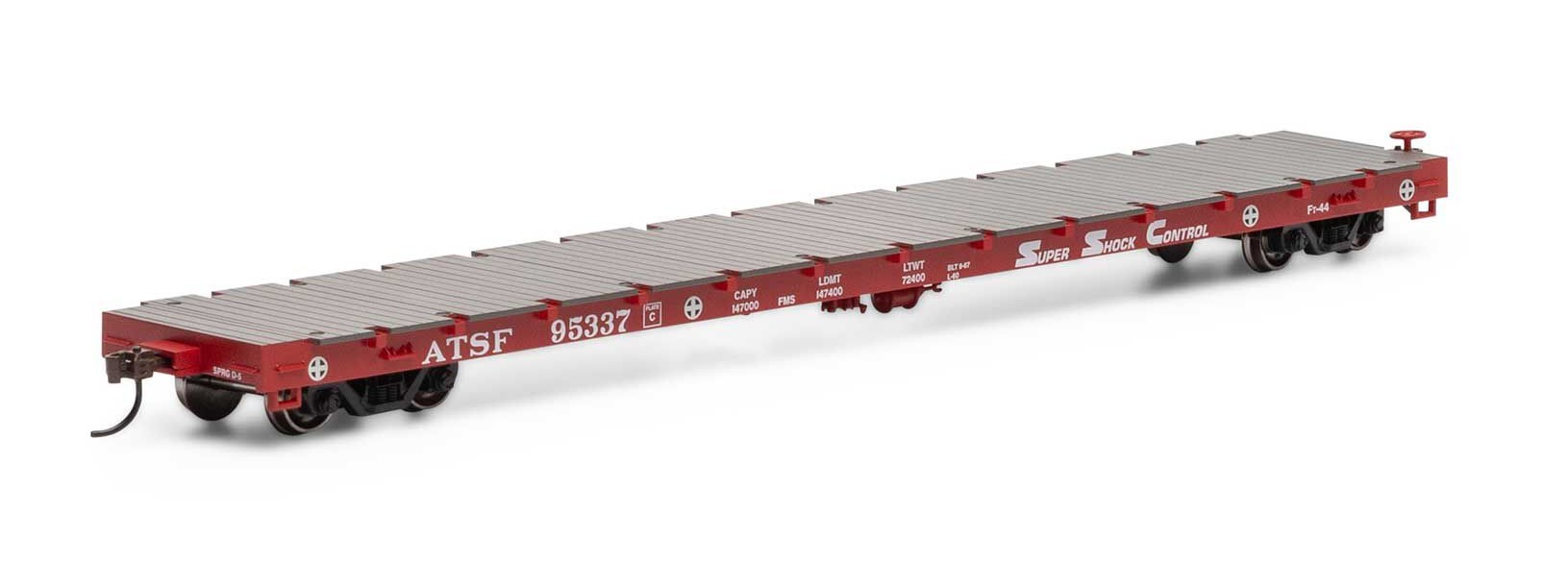 Athearn RTR HO ATH97832 60' Flatcar Santa Fe ATSF #95337