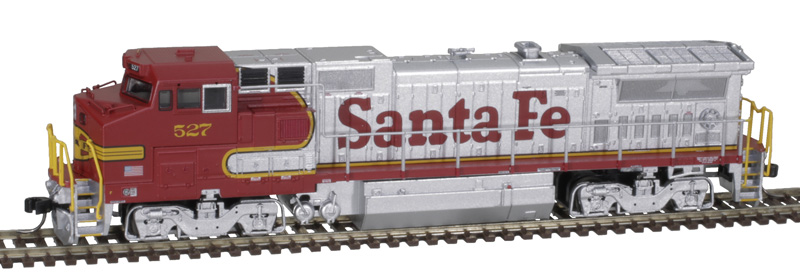 Atlas Master N 40005144 Silver Series GE DASH 8-40BW Locomotive with Pilot  Mounted Ditch Lights DCC Ready Santa Fe 'Warbonnet' #527