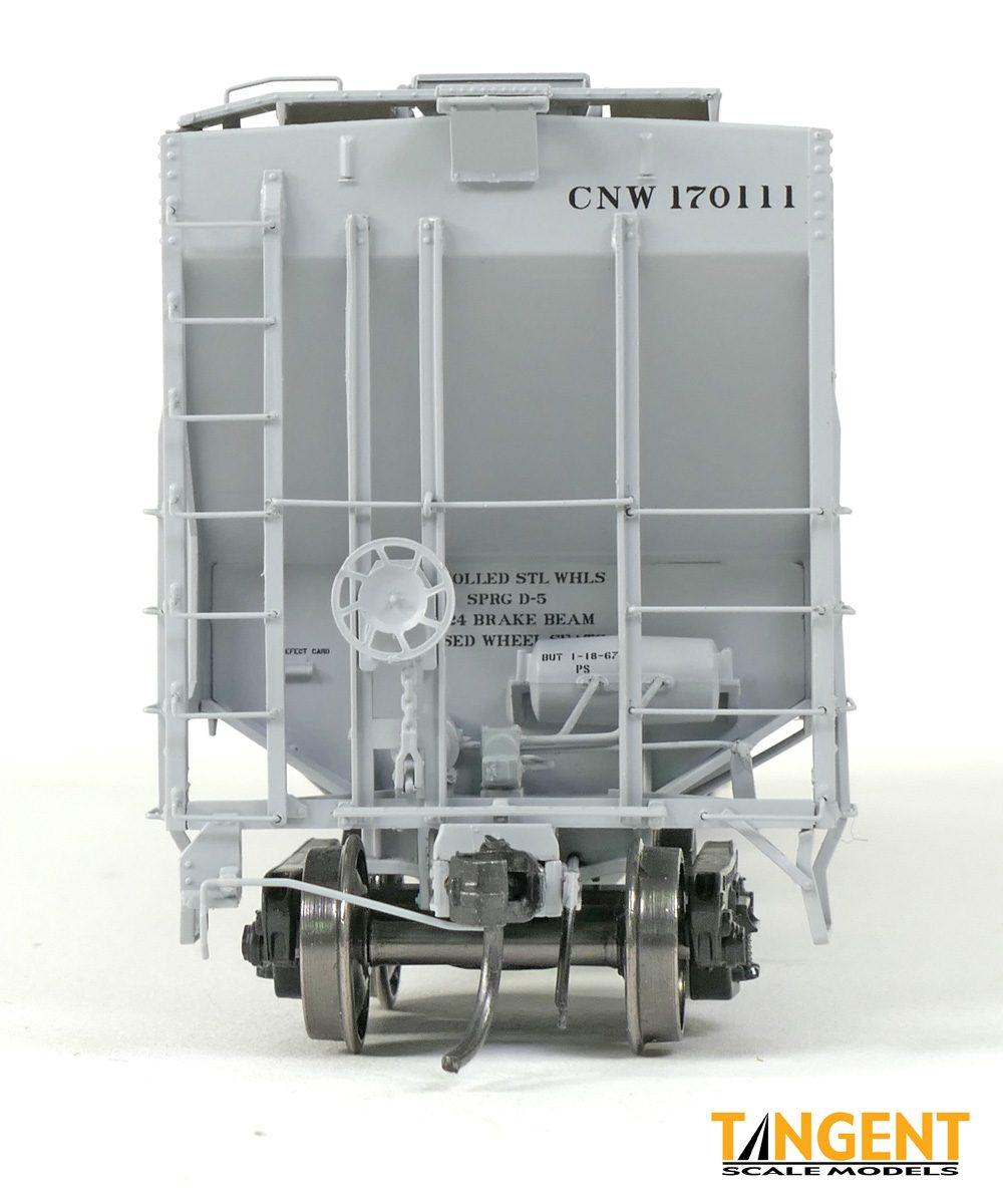 Tangent Scale Models HO 21027-04 Pullman-Standard PS-2 4427 High Side Covered Hopper Chicago North Western 'Delivery 1-1967' CNW #170057