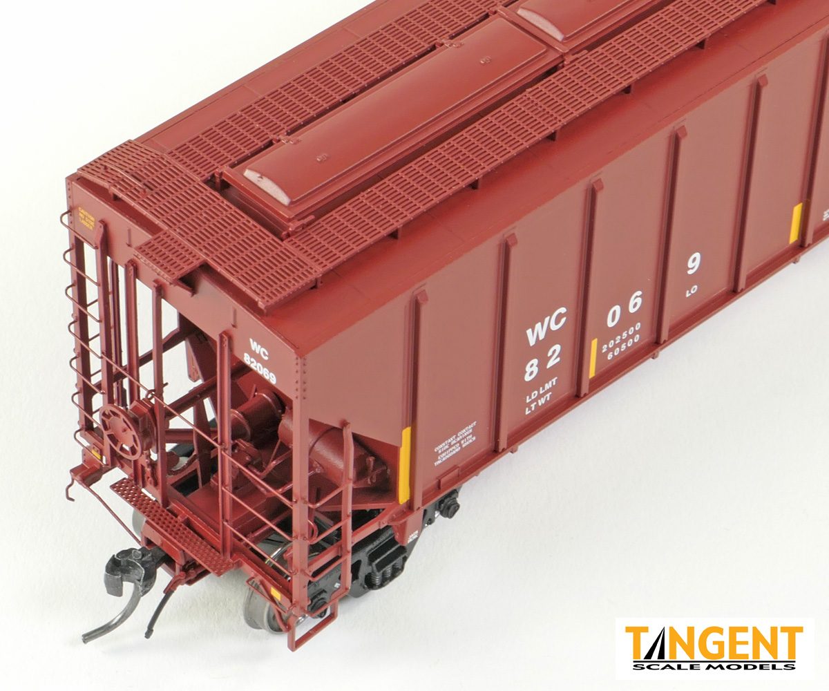 Tangent Scale Models HO 21031-02 Pullman-Standard PS-2 4427 High Side Covered Hopper Canadian National CN 'Ex-WC Conspicuity 2008+' WC #82099