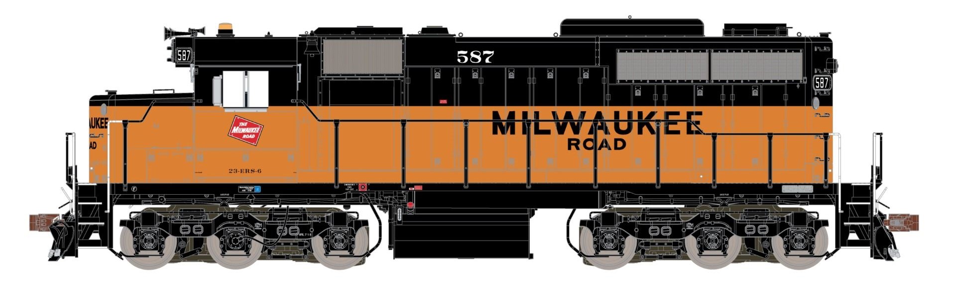 ScaleTrains Museum Quality HO SXT70070 DCC Ready EMD SDL39 Locomotive Milwaukee Road 'Billboard Lettering' MILW #589