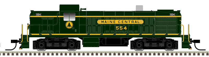 Atlas Master N 40005041 NCE DCC Decoder Equipped Alco RS2 Locomotive Maine Central 'Harvest Gold/Green' #554