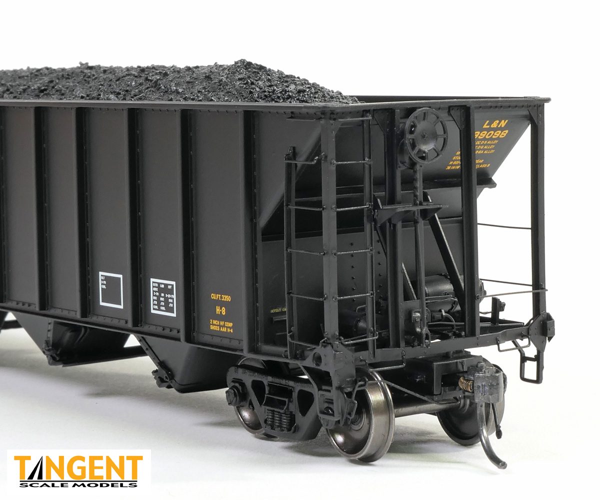 Tangent Scale Models HO 32011-01 Bethlehem Steel 3350CuFt Quad Coal Hopper Louisville & Nashville 'Delivery Black 1978' L&N #198811