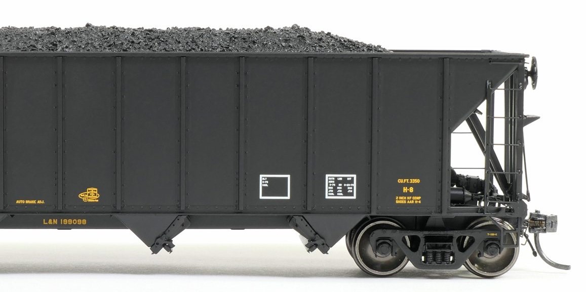 Tangent Scale Models HO 32011-20 Bethlehem Steel 3350CuFt Quad Coal Hopper Louisville & Nashville 'Delivery Black 1978' L&N #199213